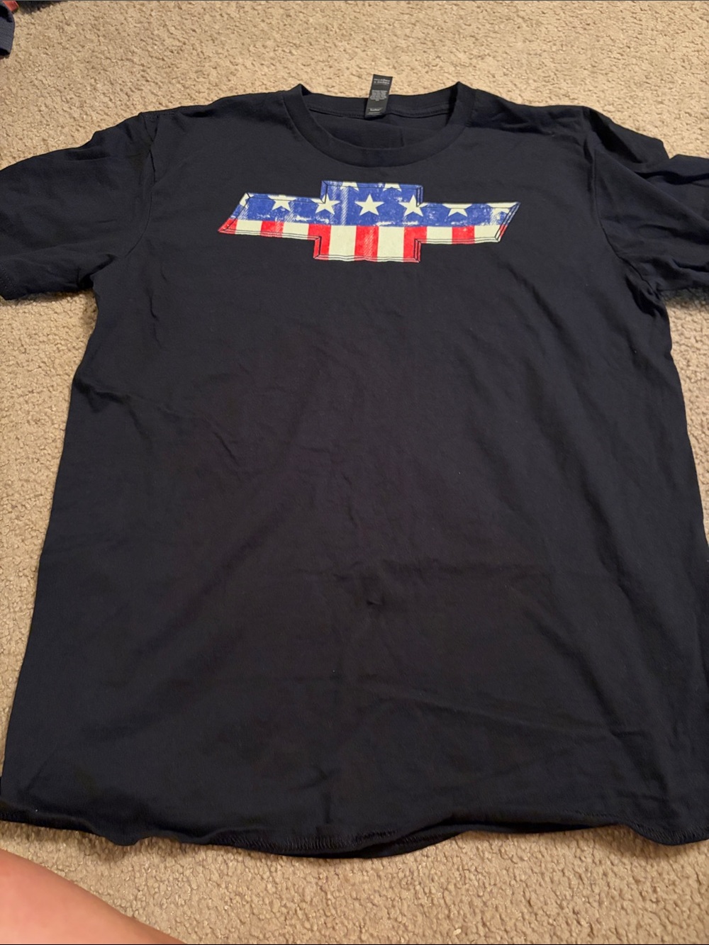 Men's black T-Shirt with American Flag Graphic